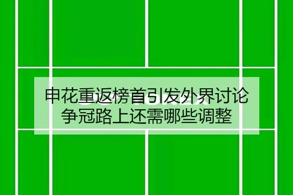申花重返榜首引发外界讨论 争冠路上还需哪些调整